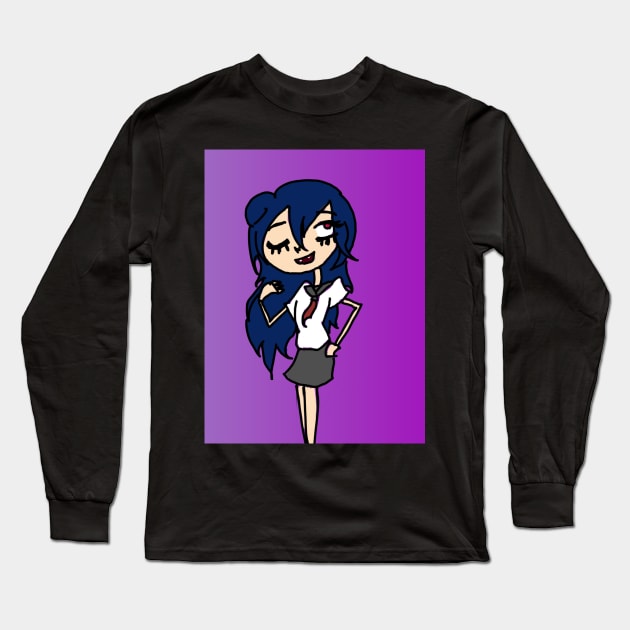 Yohane Tsushima; Purple BG Long Sleeve T-Shirt by nhitori